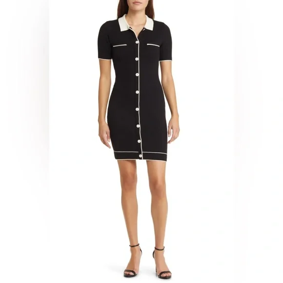 ZOE AND CLAIRE Contrast Mini Sweater Dress | Size S - Picture 1 of 11